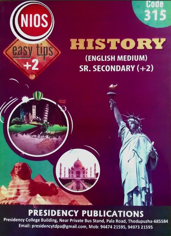 NIOS Easy Tips +2 History Model English ( Padanasahayi ) Code 315